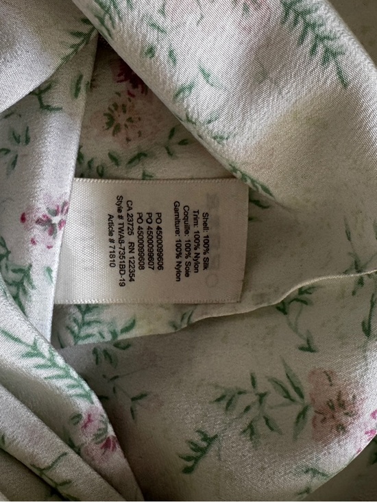 Le Fou by Wilfred 100% Silk Lace Trimmed Midi Skirt. NWOT size 0. - Picture 5 of 5